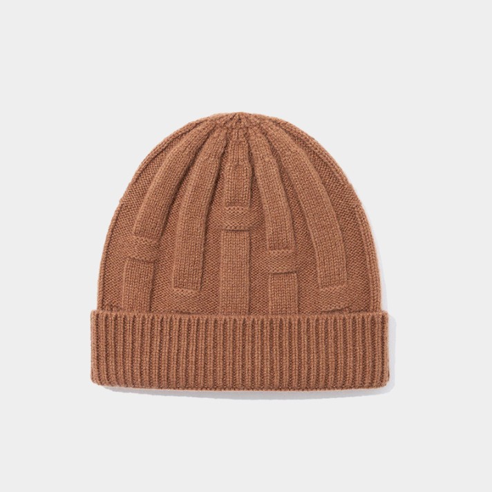 Thickened warm dome jacquard knitted hat