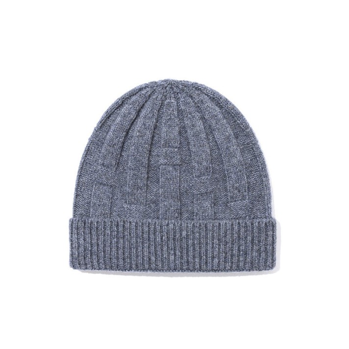 Thickened warm dome jacquard knitted hat