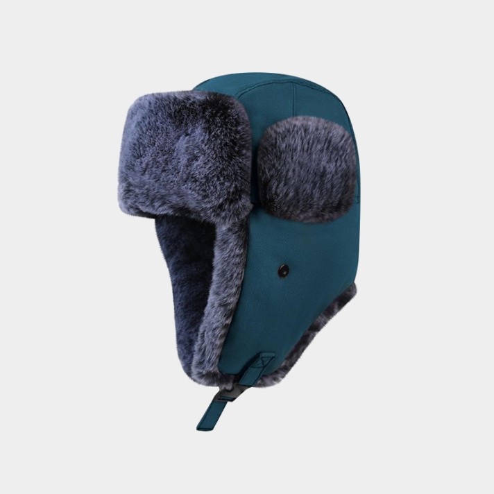 Windproof outdoor warm fleece hat