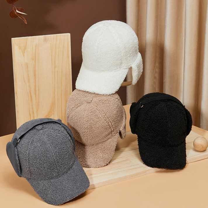 Autumn warm ear-covering fleece hat