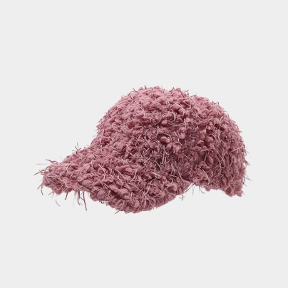 Trendy solid color thickened warm fleece hat