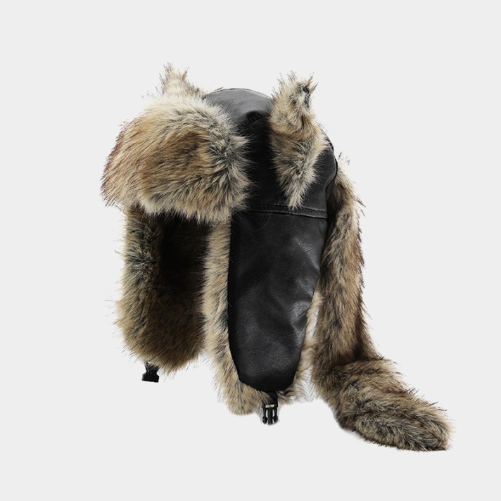 Creative wolf ear warm and windproof plush hat