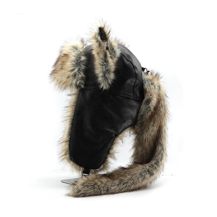 Creative wolf ear warm and windproof plush hat