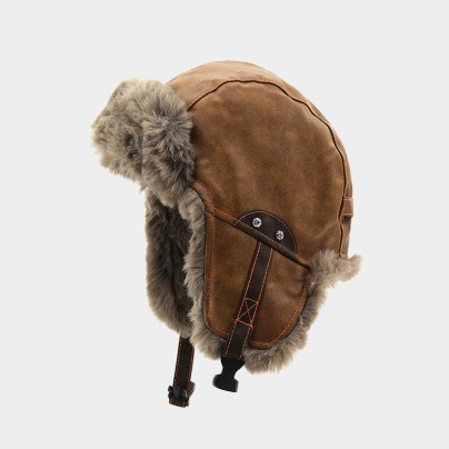 Retro windproof and cold-proof plush hat