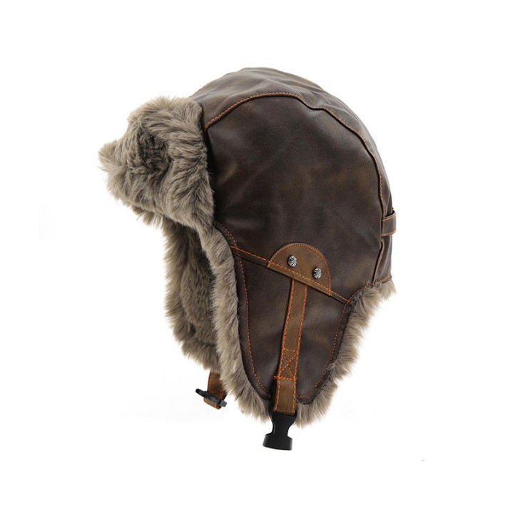 Retro windproof and cold-proof plush hat