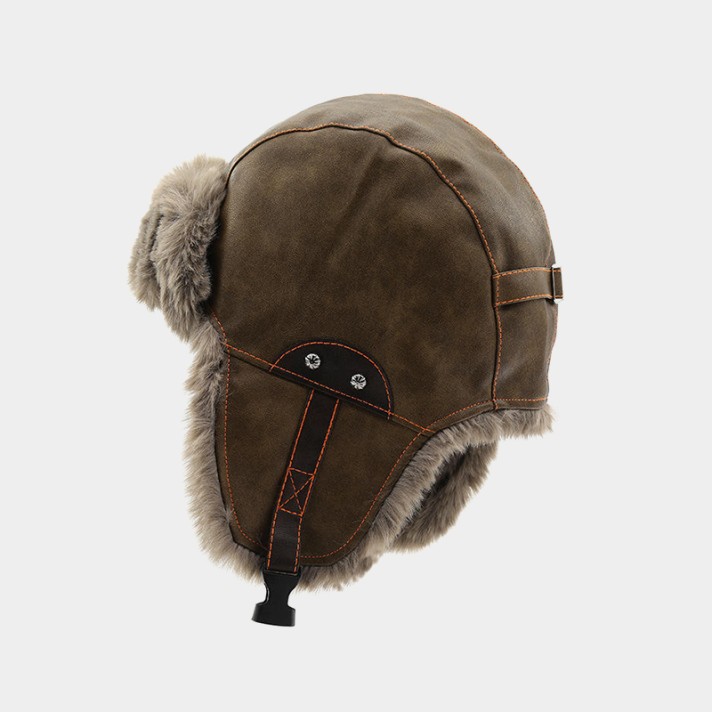 Retro windproof and cold-proof plush hat