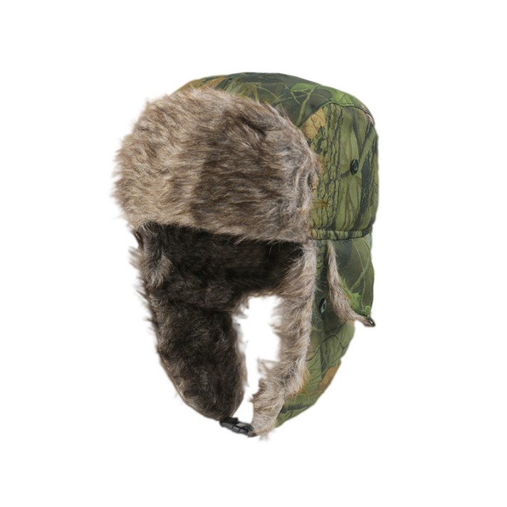 Camouflage thickened fleece winter hat
