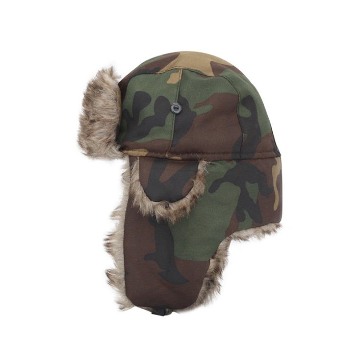 Camouflage thickened fleece winter hat
