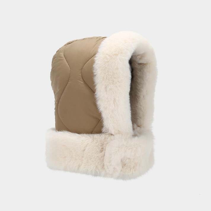 Warm and thick plush ear flap hat