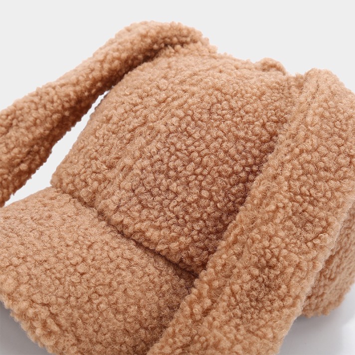 Cute long bunny ear warm plush hat