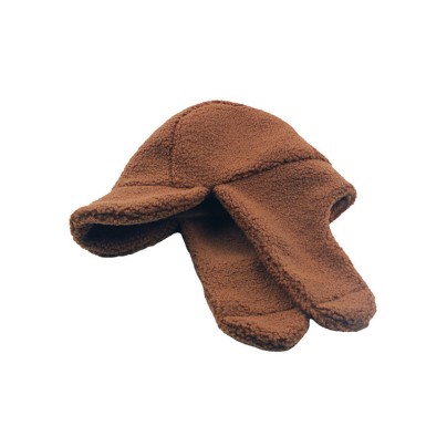 Simple and warm plush earflap hat