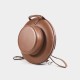 Brown vintage portable leather hat box