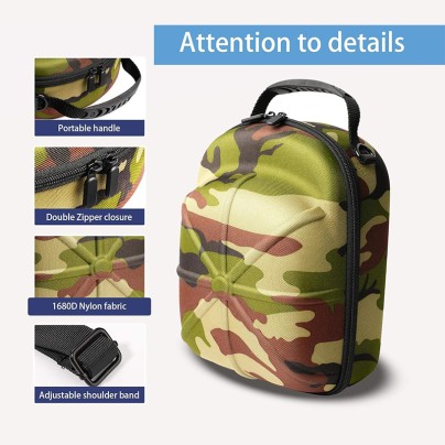 Camouflage hard shell helmet case