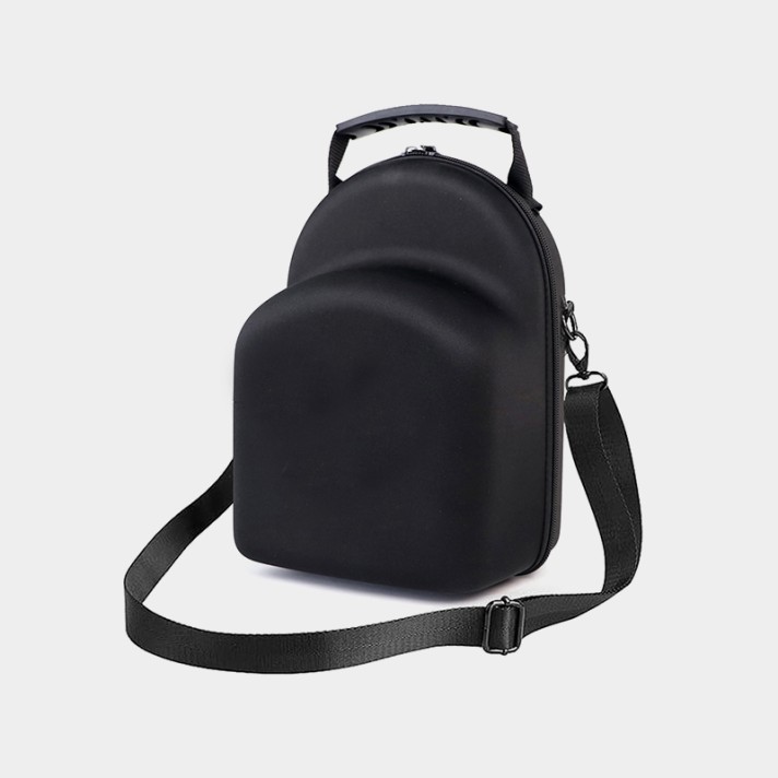 Black portable breathable protective hat box