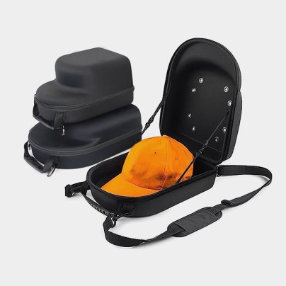 Black portable breathable protective hat box