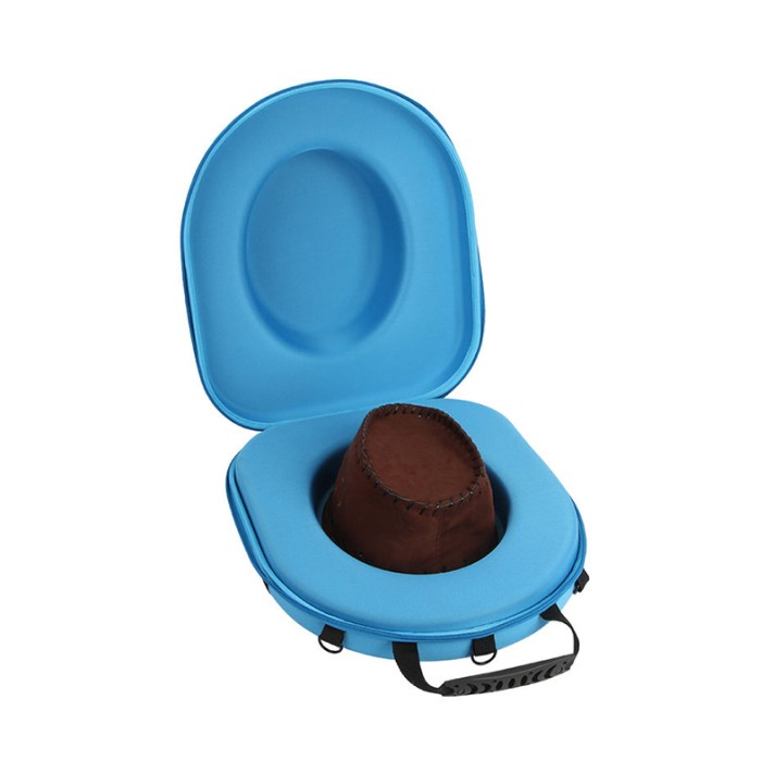 Round hard-shell hand-held hat box