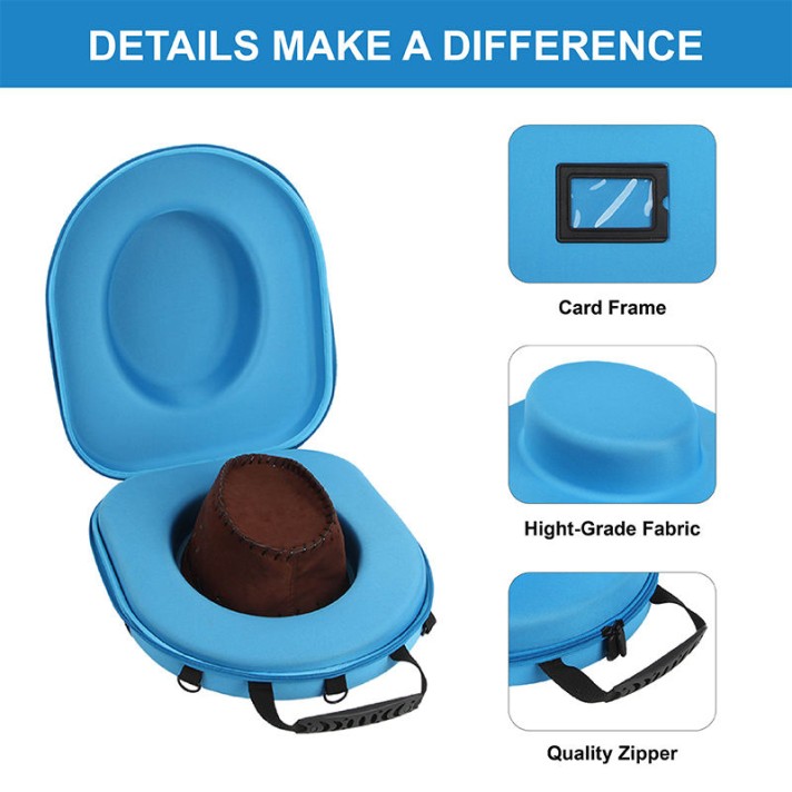 Round hard-shell hand-held hat box