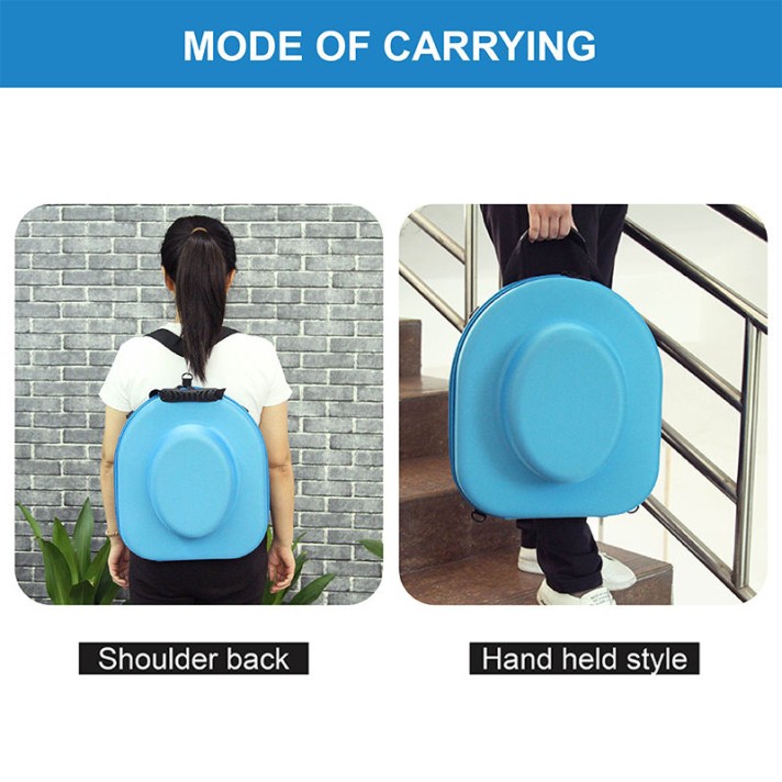 Round hard-shell hand-held hat box