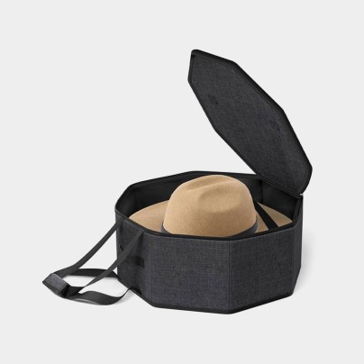 Octagonal design portable protective hat box