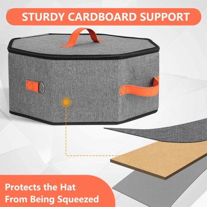 Octagonal design portable protective hat box
