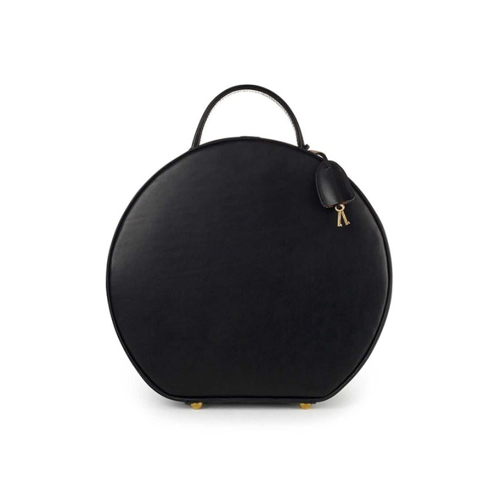 Classic large-capacity portable leather hat case